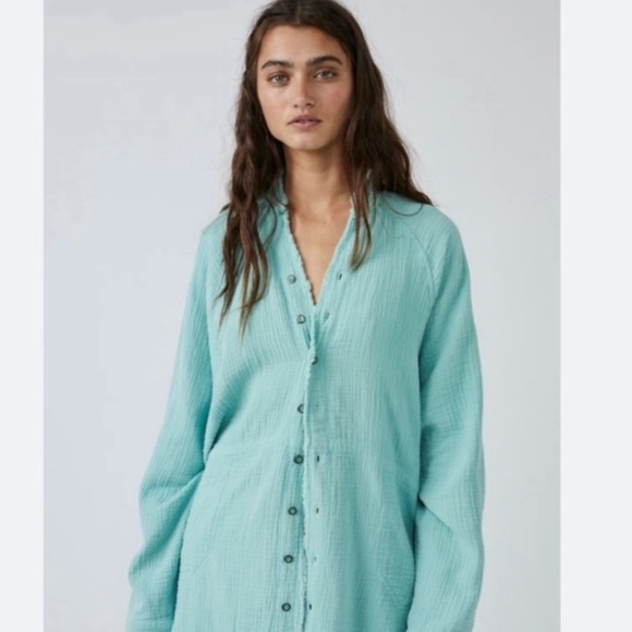 Free People Summer Daydream Buttondown Size Large NWT